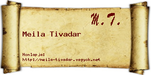 Meila Tivadar névjegykártya